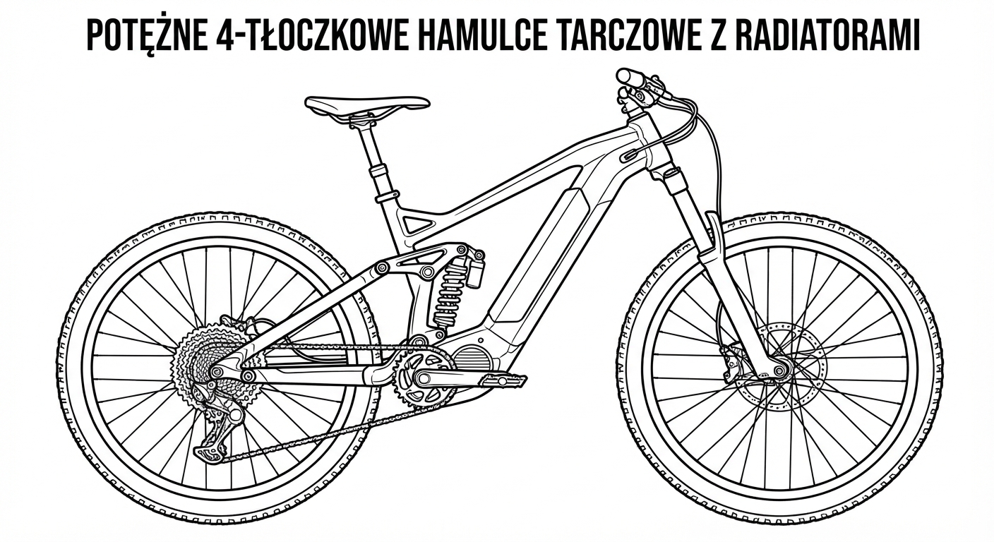 Potężne 4-Tłoczkowe Hamulce Tarczowe z Radiatorami