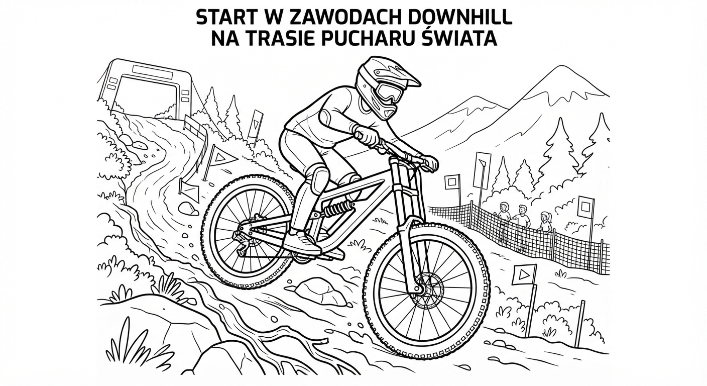 Start w Zawodach Downhill na Trasie Pucharu Świata