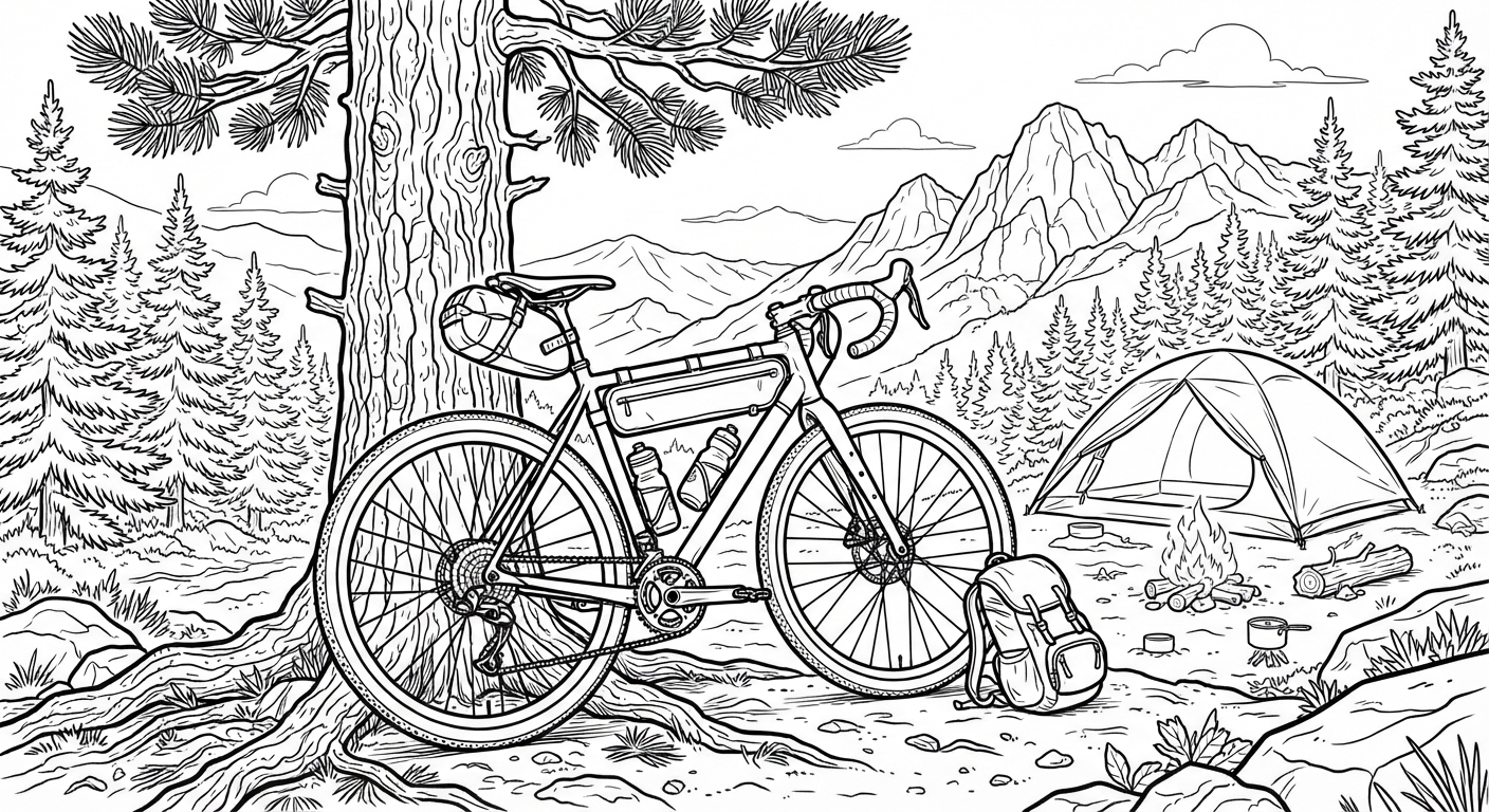 Wyprawa Bikepackingowa z Namiotem nad Jeziorem