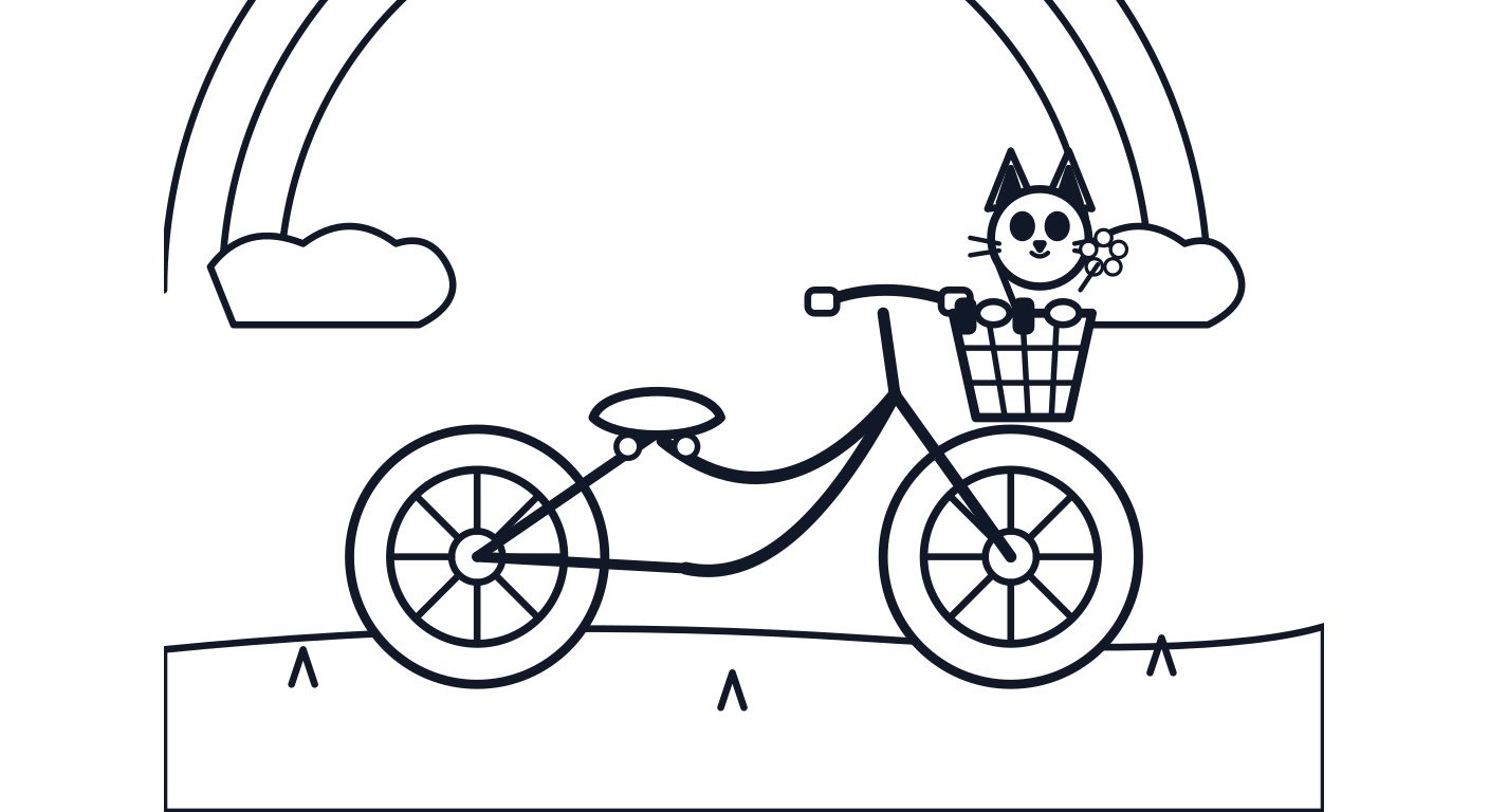 Rowerowy Koszyk z Kotkiem i Stokrotkami