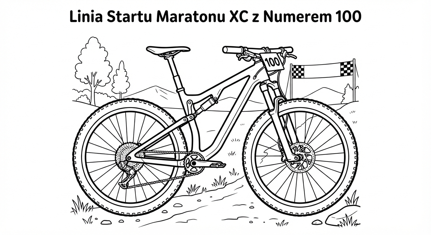 Linia Startu Maratonu XC z Numerem 100